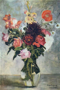Ilya Mashkov bouquet in a glass vessel 1939 Art A4 Photo Print