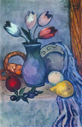 Ilya Mashkov fruits and tulips 1918 Art A4 Photo Print