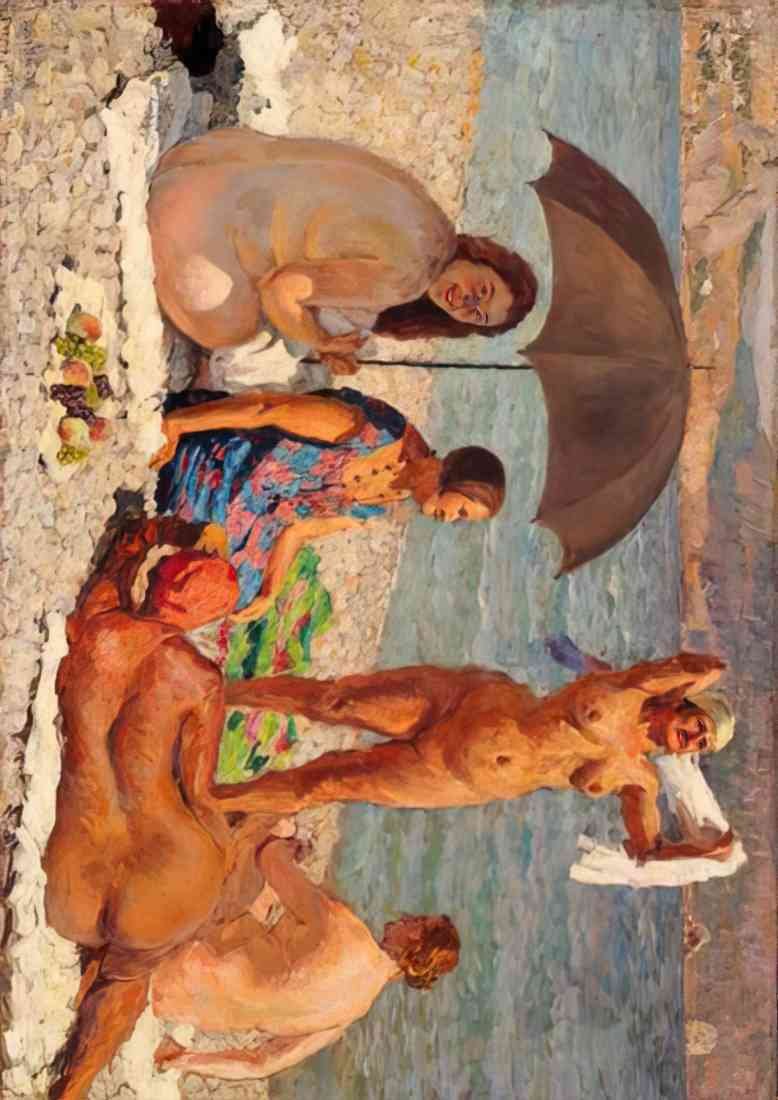 Ilya Mashkov on the beach gurzuf 1926 A4 Photo Print