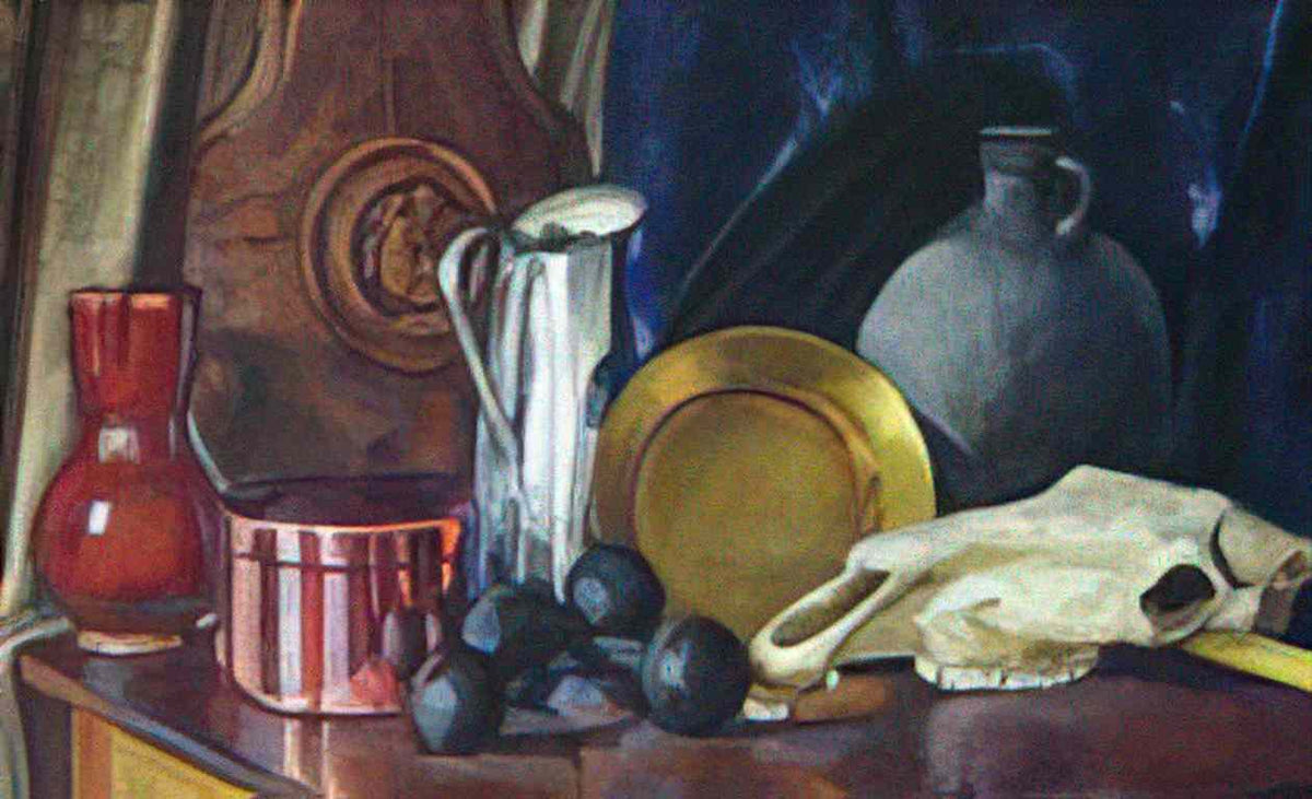 Ilya Mashkov still life with a horse skull 1914 Art A4 Photo Print