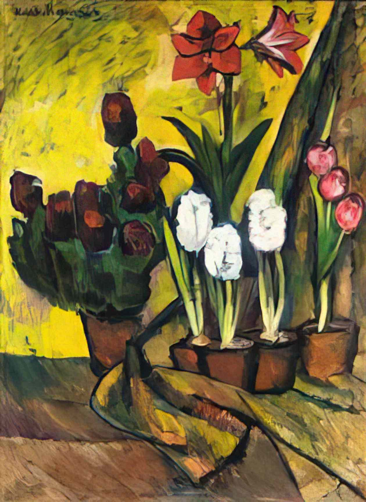 Ilya Mashkov still life with flowers 1912 Art A4 Photo Print