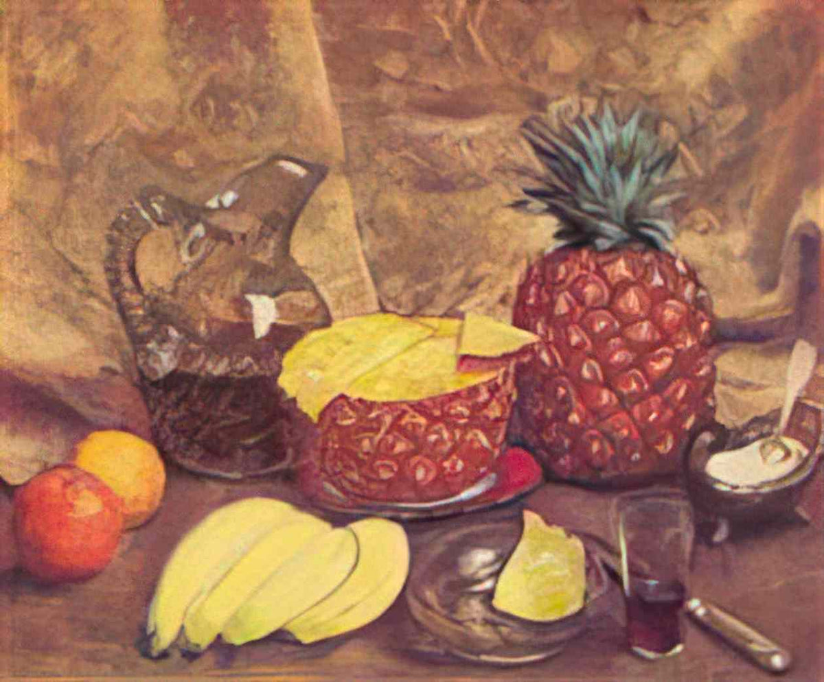 Ilya Mashkov a flower in a pot and strawberries 1938 Art A4 Photo Print