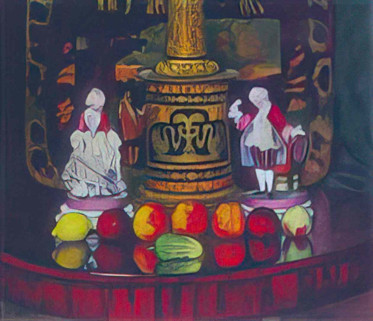 Ilya Mashkov still life with porcelain figures 1922 Art A4 Photo Print