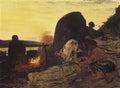 Ilya Repin barge haulers at the fire 1872 Art A4 Photo Print
