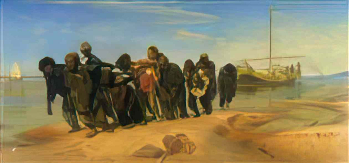 Ilya Repin haulers on the volga 1873 Art A4 Photo Print