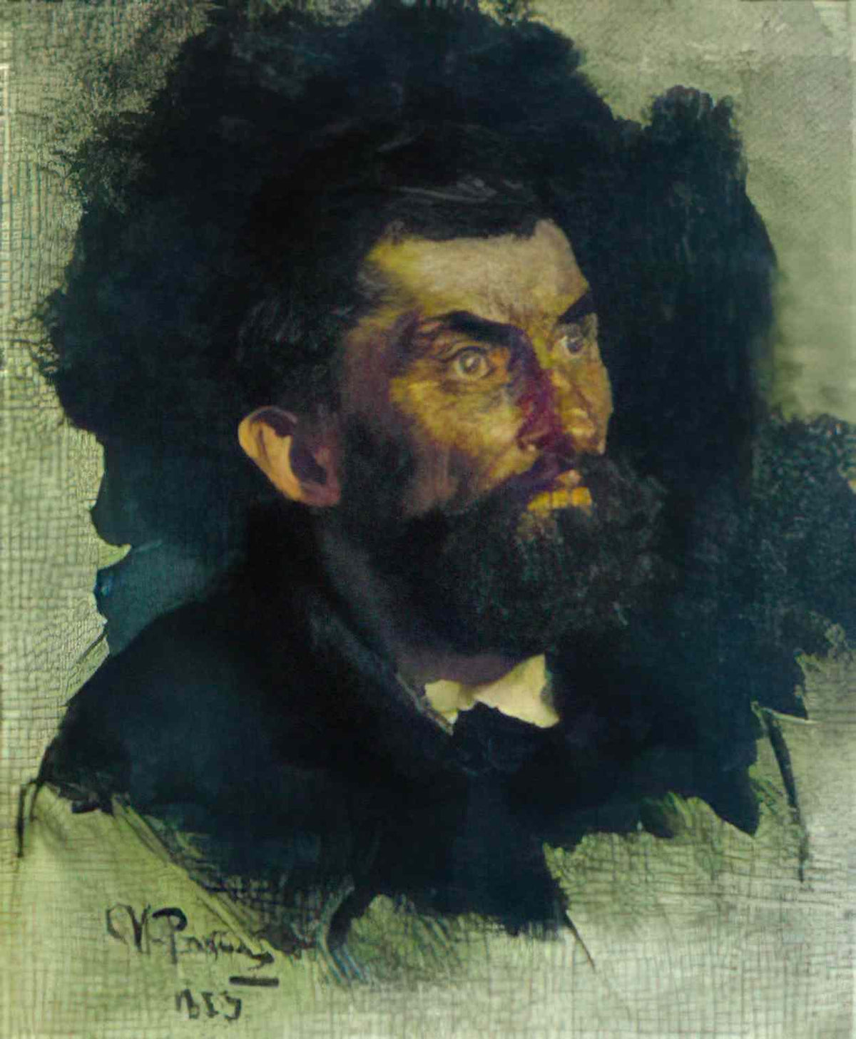 Ilya Repin head of a man 1885 Art A4 Photo Print