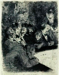 Ilya Repin in the upper tier of the theater 1920 Art A4 Photo Print
