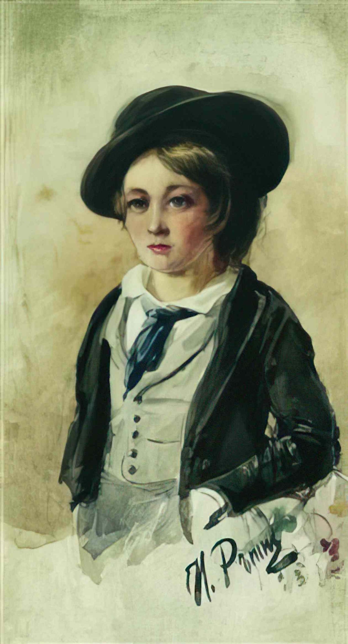 Ilya Repin portrait of a boy Art A4 Photo Print