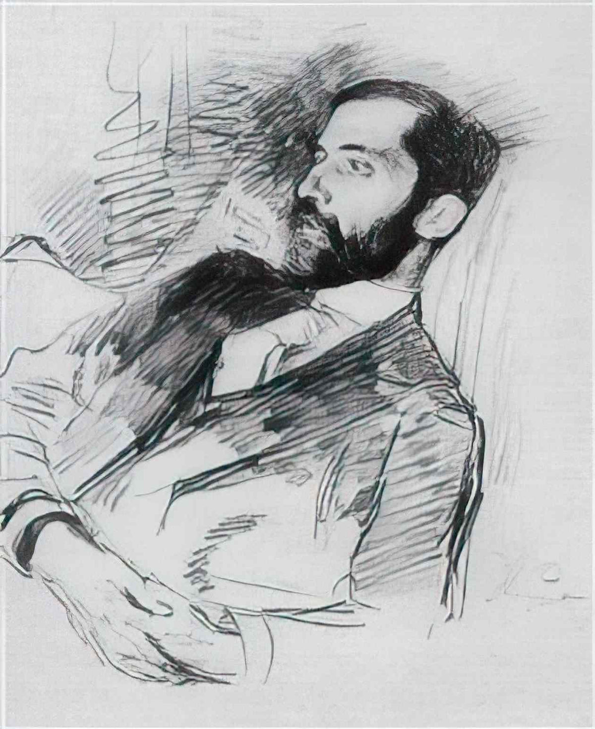 Ilya Repin portrait of dmitri sergueyevich merezhkovsky Art A4 Photo Print