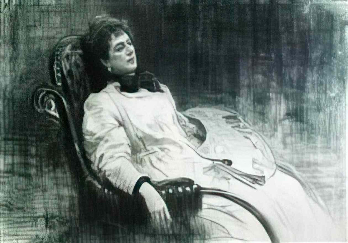 Ilya Repin portrait of m k tenisheva 1898 Art A4 Photo Print