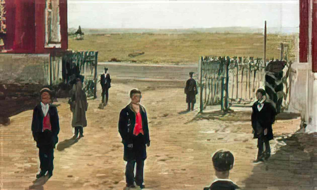 Ilya Repin the courtyard of petrovsky palace 1885 Art A4 Photo Print