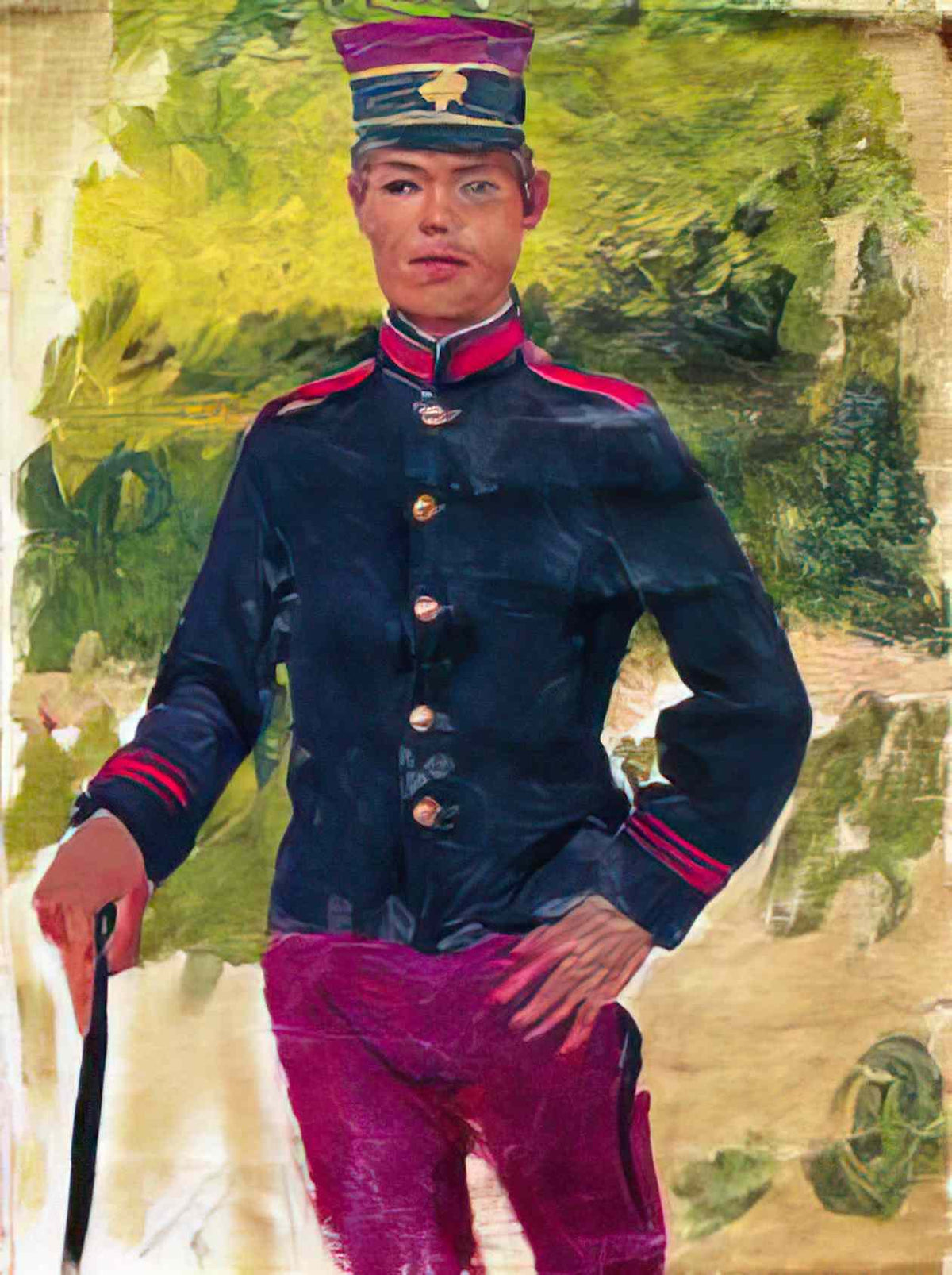 Ilya Repin the young soldier parisian style Art A4 Photo Print