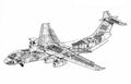 Ilyushin Il 76 cutaway A4 Photo Print