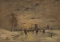 Imitator of Johan Barthold Jongkind Skating in Holland A4 Photo Print