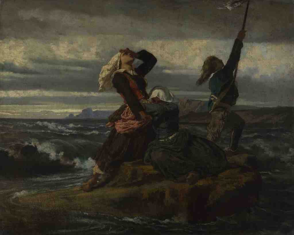 Imitator of Thomas Couture Caught by the Tide A4 Photo Print