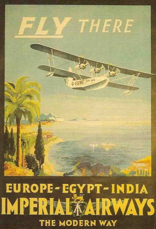 Imperial Airways Europe Egypt India Advert A4 Photo Print
