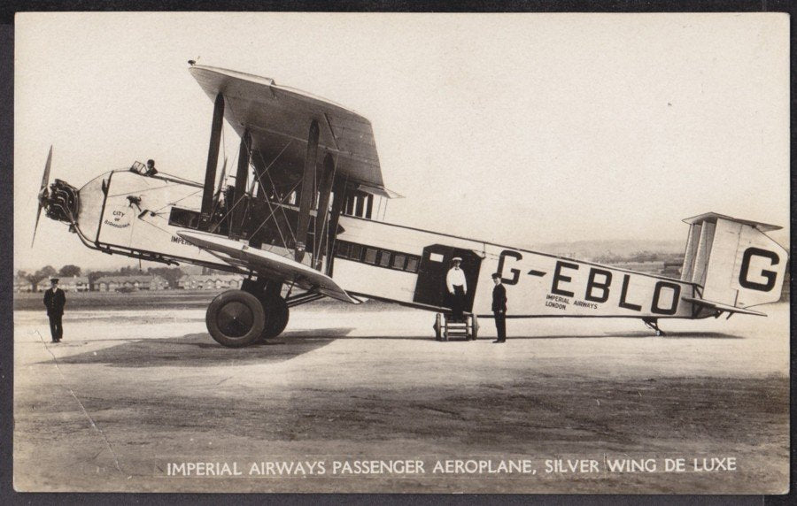 Imperial Airways Passenger Aeroplane Silver Wing De Luxe Croydon Vintage A4 Photo Print
