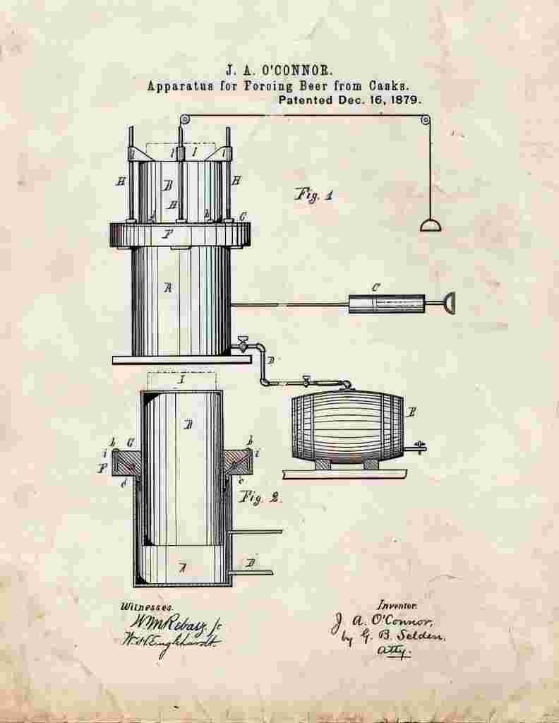 Improvement In Apparatus Forcing Beer From Casks 1879 A4 Photo Print