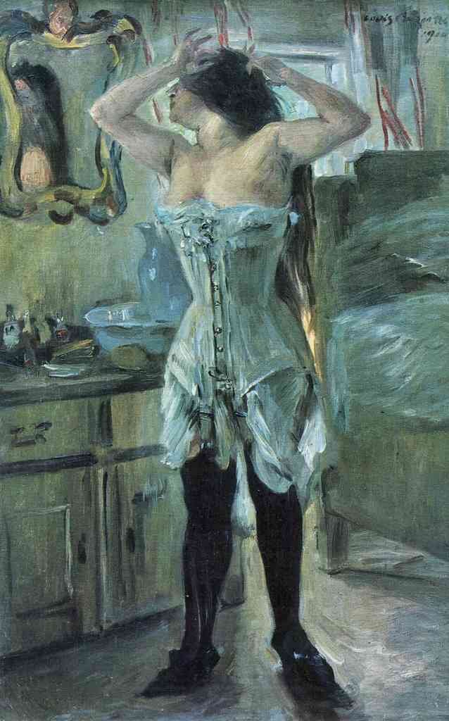 In A Corset Lovis Corinth Impressionism European A4 Photo Print