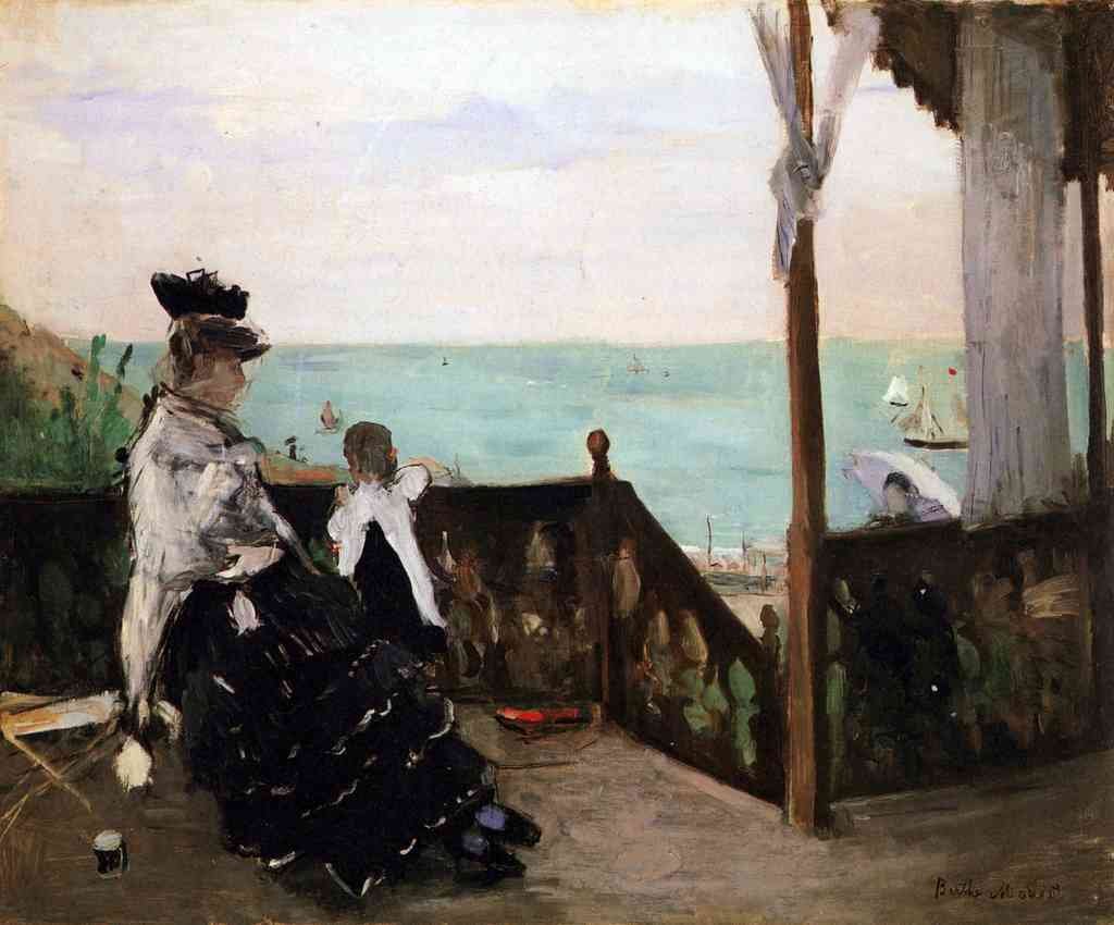 In A Villa On The Beach Morisot A4 Photo Print