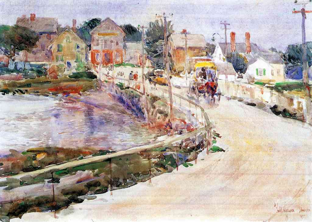 In Gloucester Hassam Impressionism American A4 Photo Print