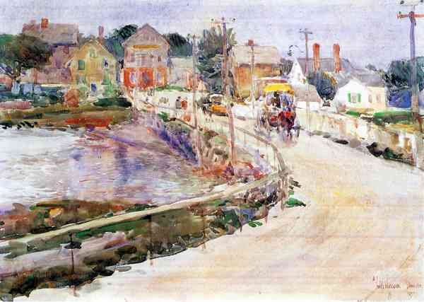 In Gloucester by Hassam Impressionism American A4 Photo Print