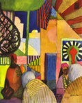 In The Bazaar August Macke Expressionism A4 Photo Print