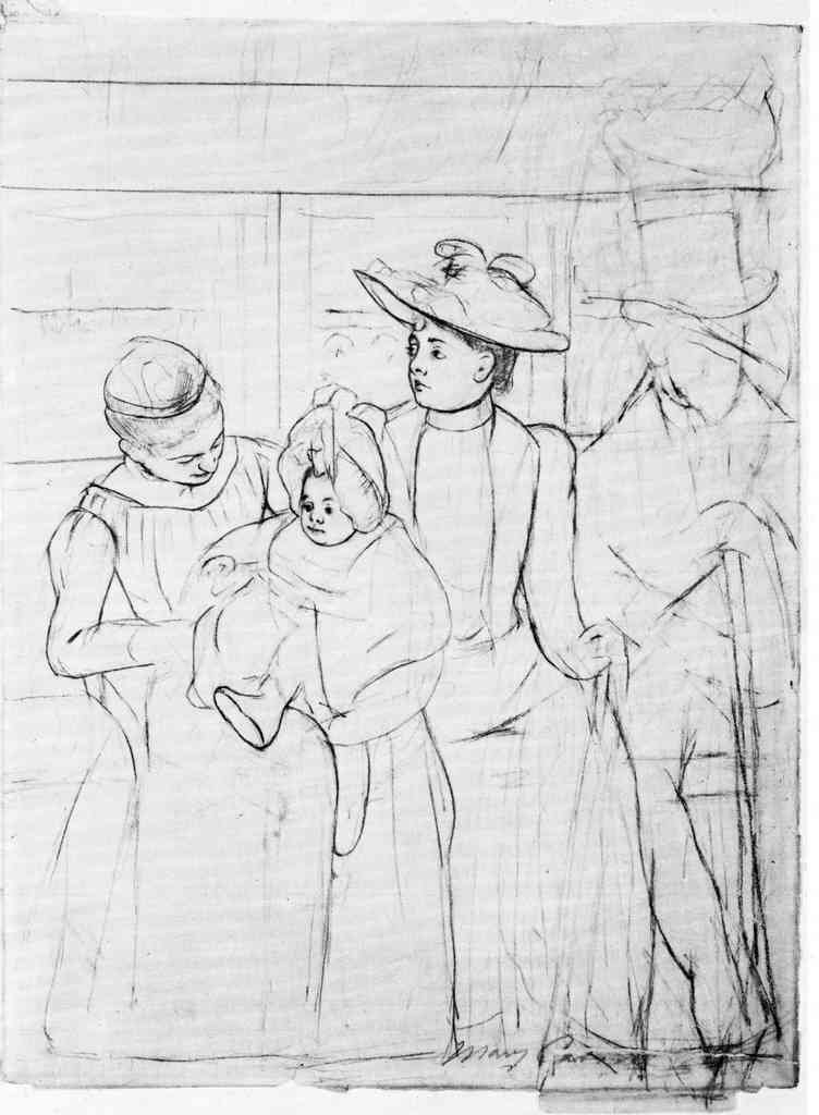 In The Bus Cassatt A4 Photo Print