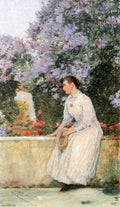 In The Garden Hassam Impressionism American A4 Photo Print