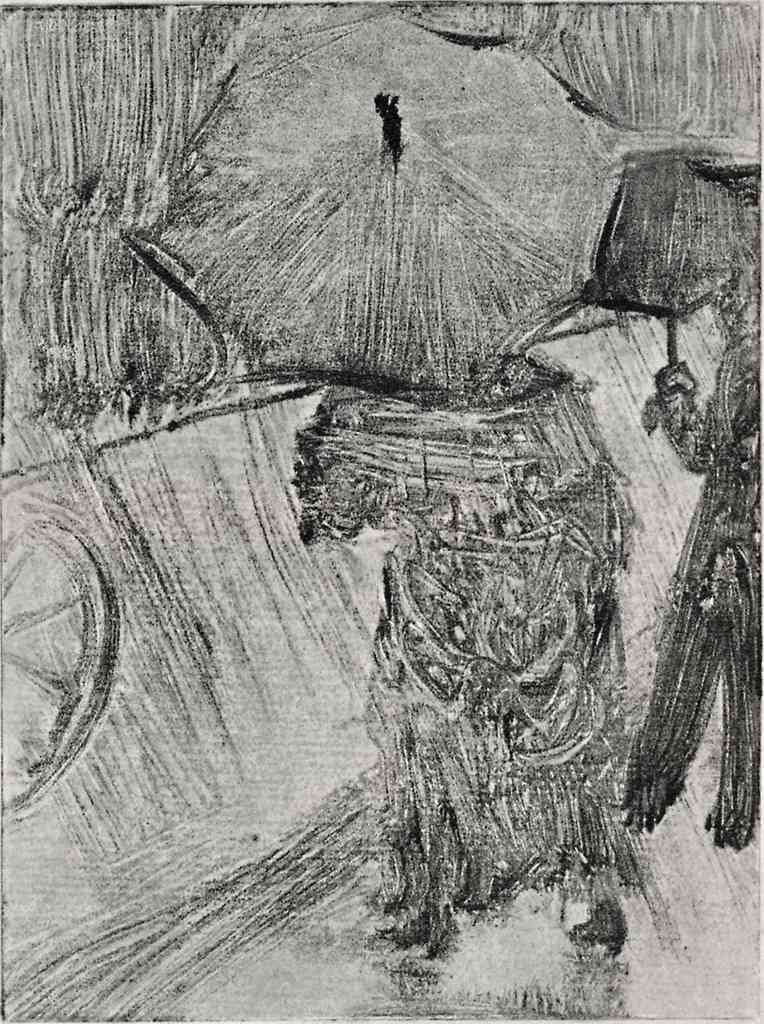 In The Rain Degas A4 Photo Print