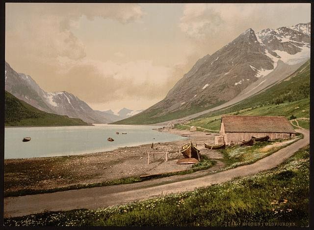 In Ulsfjorden Kjosen Vintage A4 Photo Print