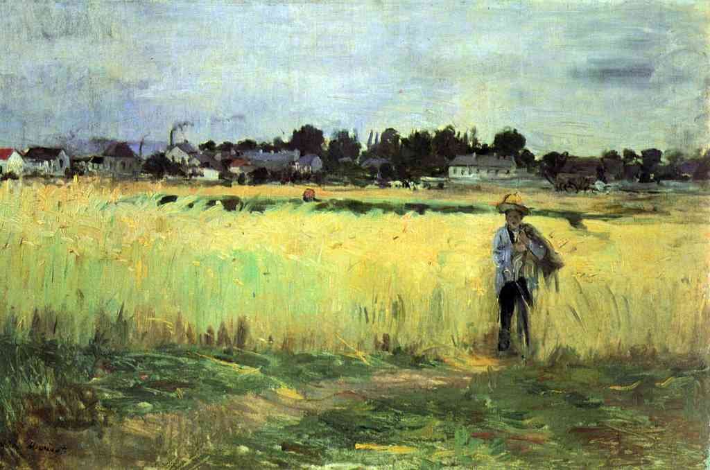 In Wheat Field Morisot A4 Photo Print