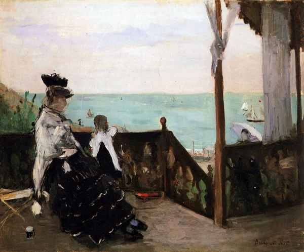 In a villa on the beach by Morisot A4 Photo Print