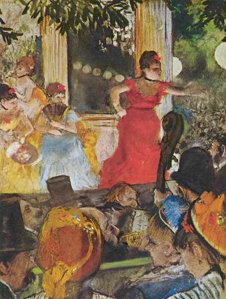 In concert cafe Les Ambassadeurs by Degas A4 Photo Print