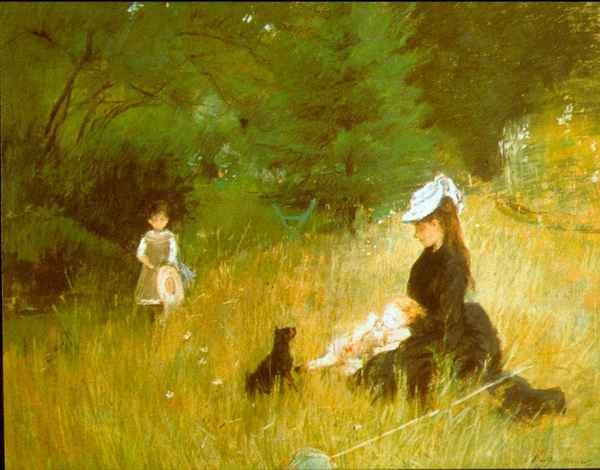 In the Grass by Morisot Impressionism A4 Photo Print