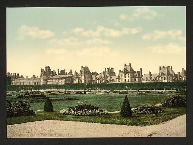 In the park Fontainebleau Palace Vintage A4 Photo Print