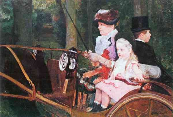 In the wagon by Cassatt A4 Photo Print