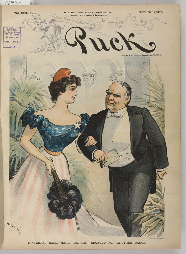 Inaugural ball March 4th 1901 engaged for another dance PUCK A4 Photo Print