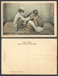 India A Native Roadside Barber Shaving Man barber advert A4 Photo Print