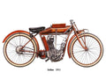 Indian 1911 motorbike A4 Photo Print