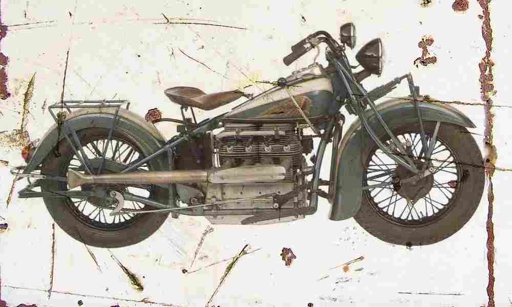 Indian 439 1939 Aged Vintage A4 Photo Print