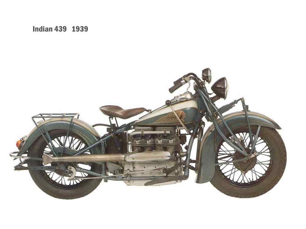 Indian 439 1939 motorbike A4 Photo Print