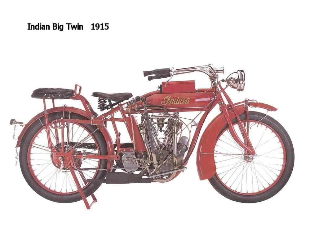 Indian BigTwin 1915 motorbike A4 Photo Print