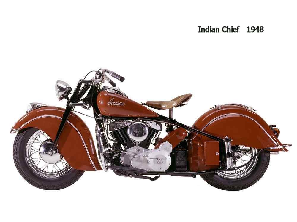 Indian Chief 1948 motorbike A4 Photo Print