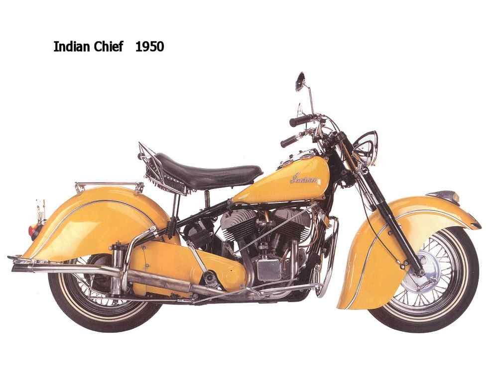 Indian Chief 1950 motorbike A4 Photo Print