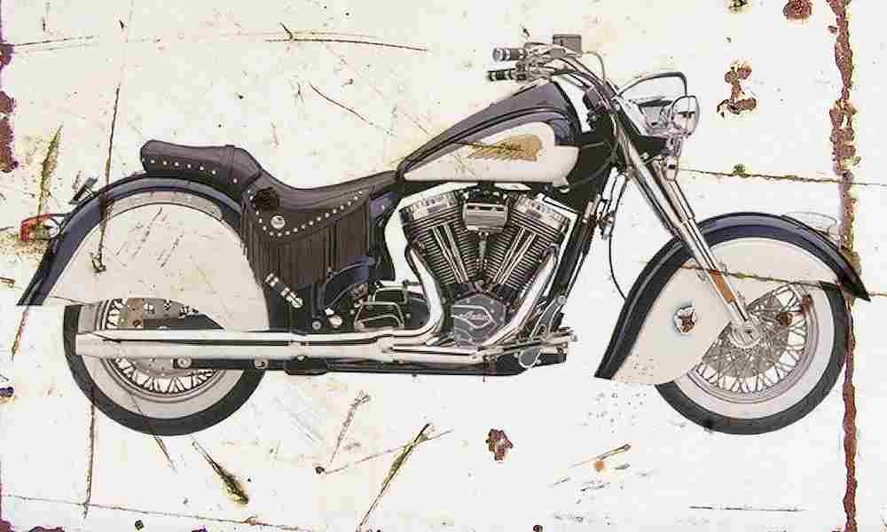 Indian Chief Deluxe 2002 Aged Vintage A4 Photo Print