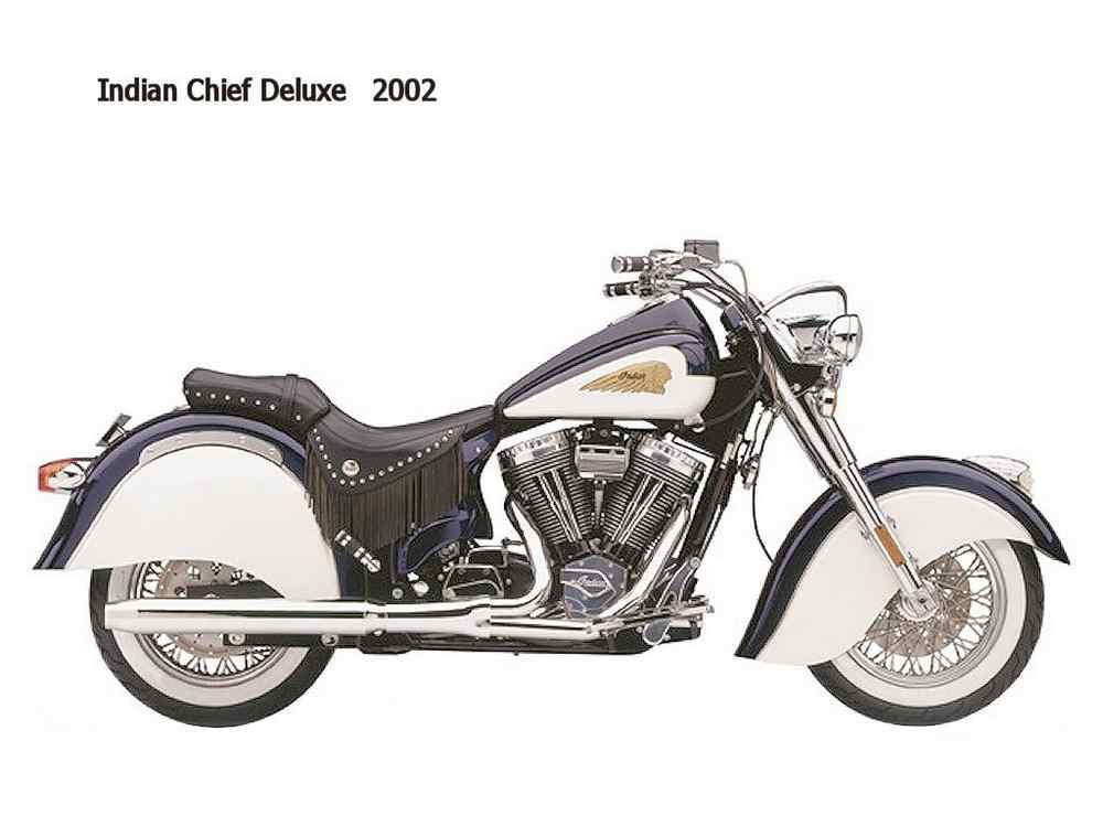 Indian Chief Deluxe 2002 motorbike A4 Photo Print
