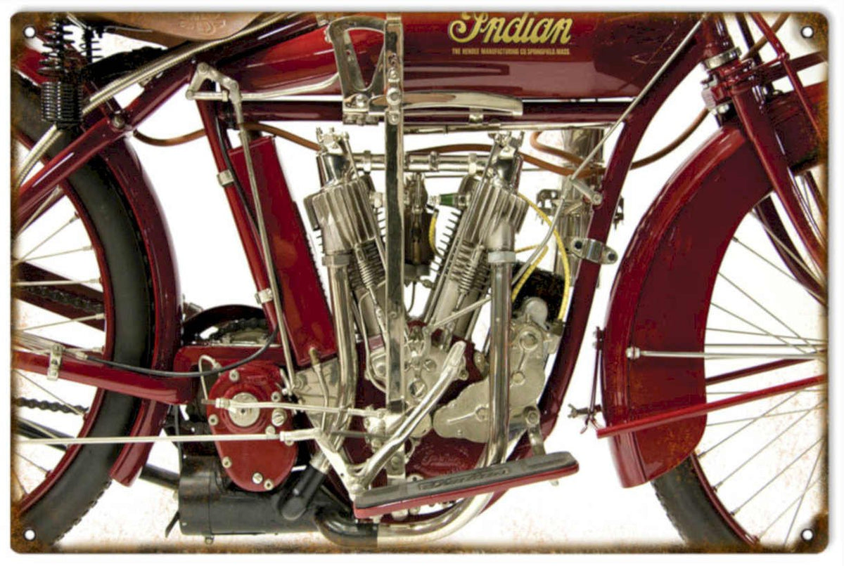 Indian Engine Detail Vintage Retro Advert Ads A4 Photo Print
