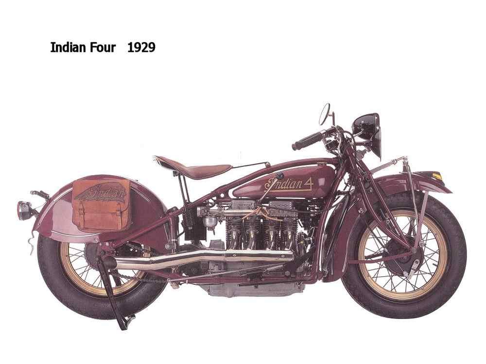 Indian Four 1929 motorbike A4 Photo Print