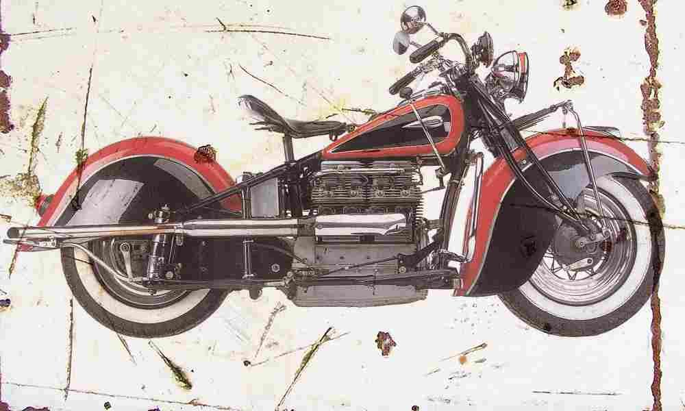 Indian Four 1940 Aged Vintage A4 Photo Print